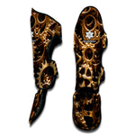 Steampunk Brass Cogs And Gears Print Muay Thai Shin Guard