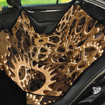 Steampunk Brass Cogs And Gears Print Pet Car Back Seat Cover