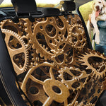 Steampunk Brass Cogs And Gears Print Pet Car Back Seat Cover