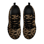 Steampunk Brass Gears And Cogs Print Black Sneakers