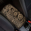 Steampunk Brass Gears And Cogs Print Car Center Console Cover