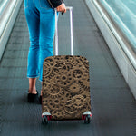 Steampunk Brass Gears And Cogs Print Luggage Cover