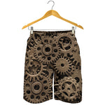 Steampunk Brass Gears And Cogs Print Men's Shorts