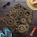 Steampunk Brass Gears And Cogs Print Men's Shorts