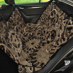 Steampunk Brass Gears And Cogs Print Pet Car Back Seat Cover