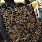 Steampunk Brass Gears And Cogs Print Pet Car Back Seat Cover