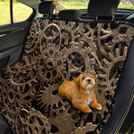 Steampunk Brass Gears And Cogs Print Pet Car Back Seat Cover