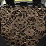 Steampunk Brass Gears And Cogs Print Pet Car Back Seat Cover