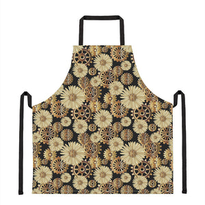 Steampunk Chamomile Pattern Print Apron