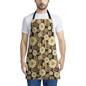 Steampunk Chamomile Pattern Print Apron