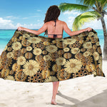 Steampunk Chamomile Pattern Print Beach Sarong Wrap