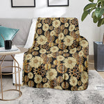 Steampunk Chamomile Pattern Print Blanket