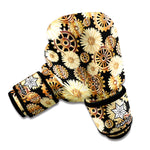 Steampunk Chamomile Pattern Print Boxing Gloves
