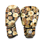 Steampunk Chamomile Pattern Print Boxing Gloves