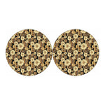 Steampunk Chamomile Pattern Print Car Coasters