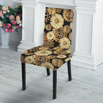 Steampunk Chamomile Pattern Print Dining Chair Slipcover