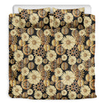 Steampunk Chamomile Pattern Print Duvet Cover Bedding Set