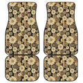Steampunk Chamomile Pattern Print Front and Back Car Floor Mats