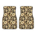 Steampunk Chamomile Pattern Print Front Car Floor Mats