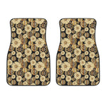 Steampunk Chamomile Pattern Print Front Car Floor Mats