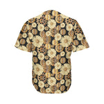 Steampunk Chamomile Pattern Print Men's Baseball Jersey