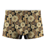 Steampunk Chamomile Pattern Print Men's Boxer Briefs