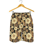 Steampunk Chamomile Pattern Print Men's Shorts