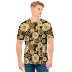 Steampunk Chamomile Pattern Print Men's T-Shirt