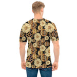 Steampunk Chamomile Pattern Print Men's T-Shirt