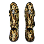 Steampunk Chamomile Pattern Print Muay Thai Shin Guard