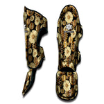 Steampunk Chamomile Pattern Print Muay Thai Shin Guard