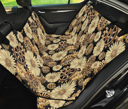 Steampunk Chamomile Pattern Print Pet Car Back Seat Cover