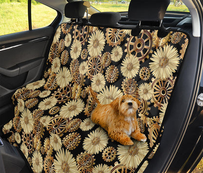 Steampunk Chamomile Pattern Print Pet Car Back Seat Cover