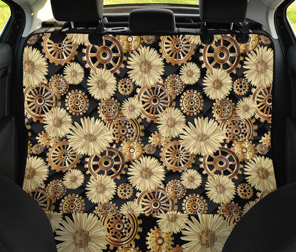 Steampunk Chamomile Pattern Print Pet Car Back Seat Cover