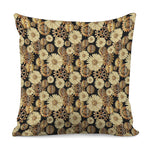 Steampunk Chamomile Pattern Print Pillow Cover