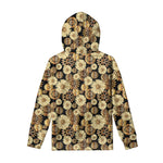 Steampunk Chamomile Pattern Print Pullover Hoodie