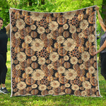 Steampunk Chamomile Pattern Print Quilt