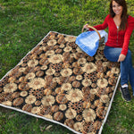 Steampunk Chamomile Pattern Print Quilt