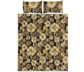 Steampunk Chamomile Pattern Print Quilt Bed Set