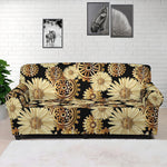 Steampunk Chamomile Pattern Print Sofa Cover