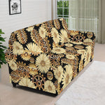 Steampunk Chamomile Pattern Print Sofa Cover