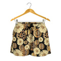Steampunk Chamomile Pattern Print Women's Shorts