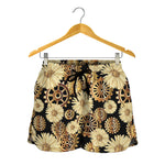 Steampunk Chamomile Pattern Print Women's Shorts