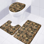 Steampunk Clock Gears Print 3 Piece Bath Mat Set