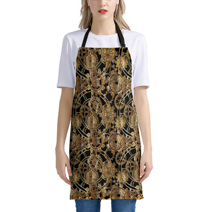 Steampunk Clock Gears Print Apron