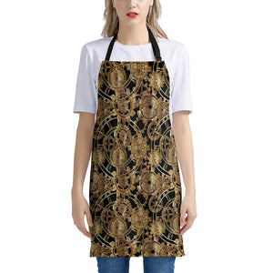 Steampunk Clock Gears Print Apron