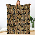 Steampunk Clock Gears Print Blanket