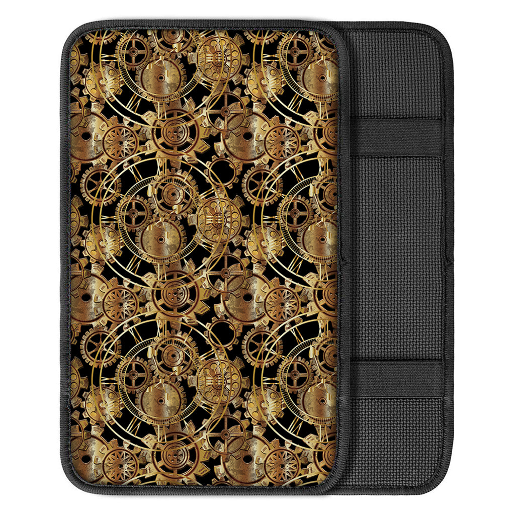 Steampunk Clock Gears Print Car Center Console Cover