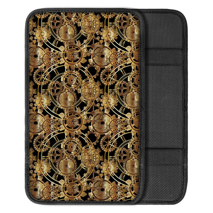 Steampunk Clock Gears Print Car Center Console Cover