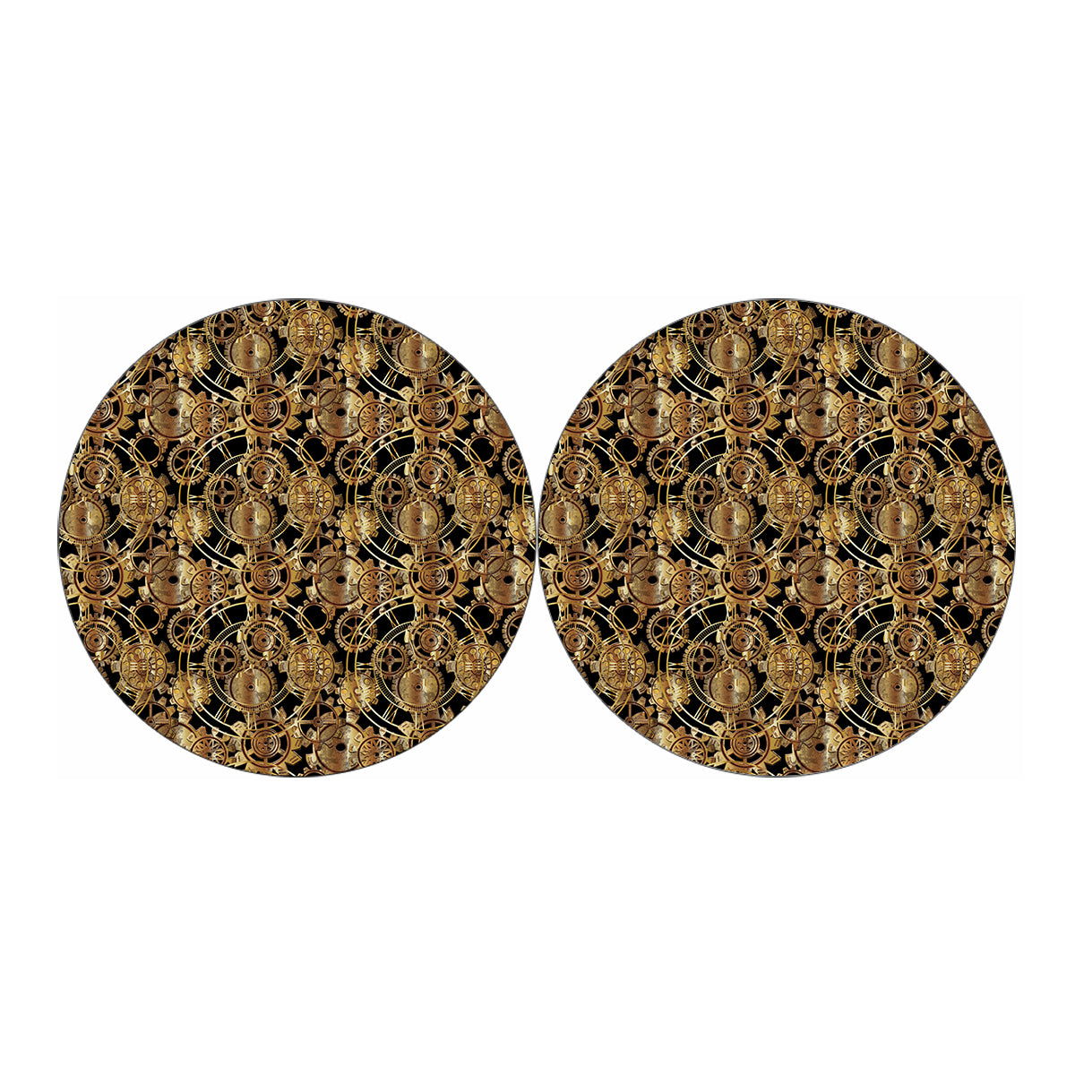 Steampunk Clock Gears Print Car Coasters